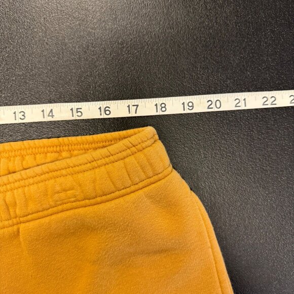 Timberland Men’s XL Mustard Yellow Jogger Pants Elastic Patch Athletic Fleece - Picture 3 of 12